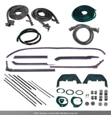 *WK214 - 1965 Impala Convertible Weatherstrip Set