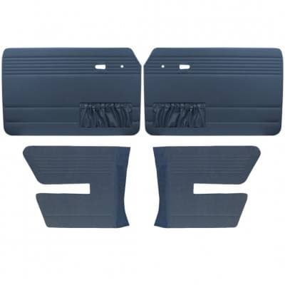 Door Panel Set for 1968 - 72 Type III Fastback, Vinyl, With or Without Pockets - 4 pc. Set