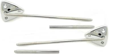 1967-1970 Mustang Coupe Sun Visor Bracket and Rod Set - For Both Sides of Car