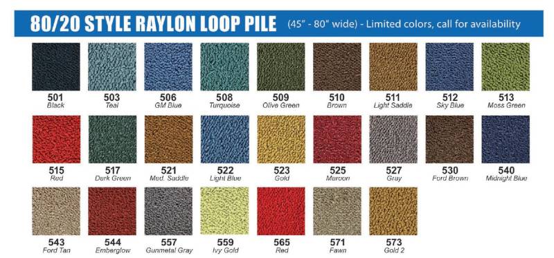 for 71-73 Chevy Caprice 4 Door Hardtop 80/20 Loop 10-Dark Brown Complete Carpet 