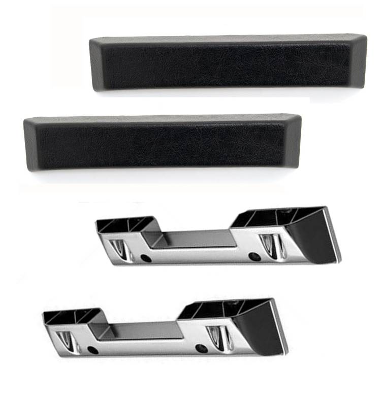 1965-66 Ford Mustang Arm Rest Pad Set New Black