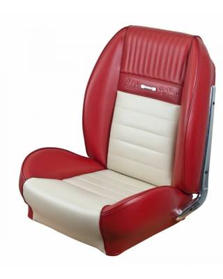 TMI Products - Deluxe Pony Sport Seat II Upholstery for 1964 1/2 - 1966 Mustang Coupe w/Bucket Seats Front/Rear