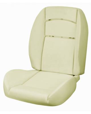 TMI Products -  1964 1/2-66 Mustang Front Bucket Seat Deluxe Pony Sport R Foam Seat Pad Set 