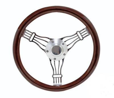 Forever Sharp Steering Wheels - 14" Discord Dark Wood Steering Wheel