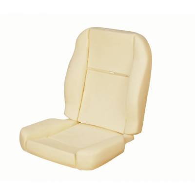 TMI Products - 1964 1/2-66 Mustang Front Bucket Seat Deluxe Pony Foam Seat Pad Set 