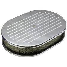 Ball Milled Billet Aluminum Oval Air Cleaner, 12 Inch