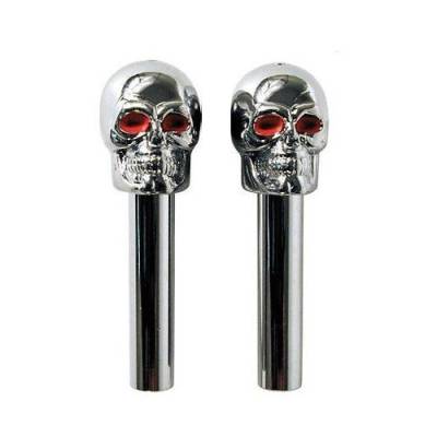 Big Dog Auto - Red Eye Skull Door Lock Knobs Universal for any Hot Rod Rat Rod Street Rod