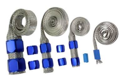 Big Dog Auto - Blue Braided Hose Sleeve Kit