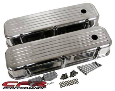 CFR - 1965-95 Chevy Big Block 396-427-454-502 Tall Aluminum Ball-Milled Billet Valve Covers