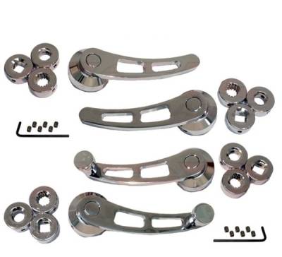 RPC - Door Handle and Window Crank Set -- Chrome