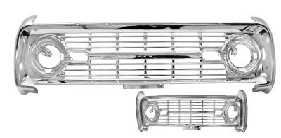 Dynacorn - Grille for 1969 - 1977 Ford Bronco - Chrome