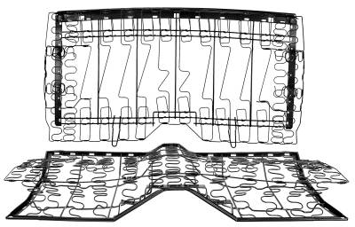 Dynacorn - 1967 - 69 Camaro Convertible Replacement Rear Seat Frame Assembly