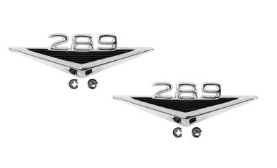 OER - 1965 - 1966 Mustang 289 Fender Emblem - PAIR for Both Sides of Car