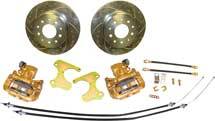 Big Dog Auto - 1947-59, 62-81 Chevy 10/12 Bolt Rear End Rear Disc Brakes Set w/10-1/2" Drilled Rotors (5 x 4-3/4")