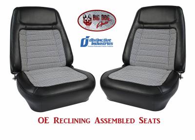 Distinctive Industries - 1968 Camaro Deluxe Houndstooth OE Reclining Front Bucket Seats