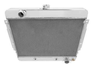 Champion Cooling Systems - Champion 3 Row Aluminum Radiator Combo for 1969 -1970 Chevy Impala, Bel Air CC345FANRLY