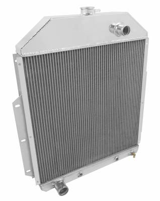 Champion Cooling Systems - Champion Two Row Aluminum Radiator for 1942-1952 Ford Truck w/ Ford V8 EC4252FD