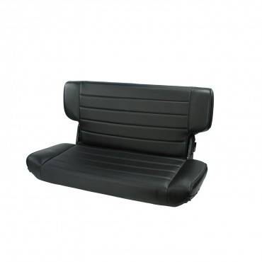 Rugged Ridge - Fold and Tumble Rear Seat, Black Denim, 76-02 Jeep CJ & Wrangler