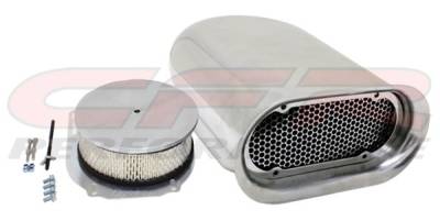 CFR - Single 4 Barrel Scoop Air Cleaner Smooth Chrome Hilborn Style