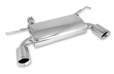 Rugged Ridge - Axle Back Exhaust System, Stainless Steel; 07-16 Jeep Wrangler JK