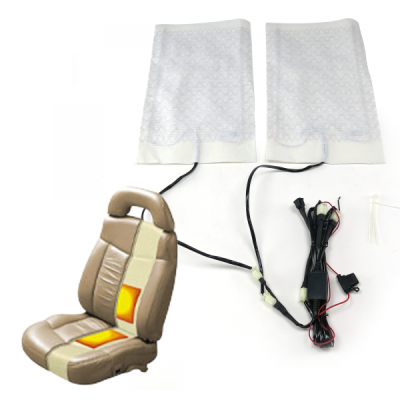 Carbon Fiber Heated Seat Kit with Switch and Plug-and-Play Harness - Two Seats