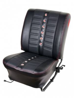 TMI Products - 1965-67 VW Volkswagen Bug Beetle Sedan Sport X Seat Upholstery, Front and Rear