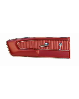 TMI Products - Deluxe Pony Vinyl Door Panel (Pair) 1965 - 1966 Mustang Coupe, Convertible, Fastback