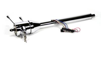 Ididit - Ididit Universal 28" Tilt Floor Shift Steering Column with id.CLASSIC Ignition - Chrome