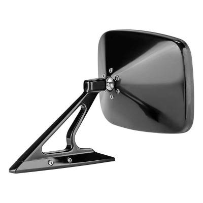 OER - BR1011 - 1960-74 GM Rectangular Door Mirror With Fasteners On Leading Edge - Gloss Black