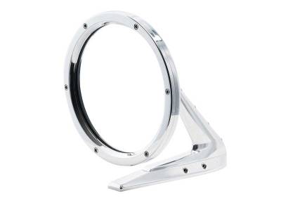 OER - BR1003 - 1960-74 GM Round Door Mirror With Fasteners On Leading Edge - Polished