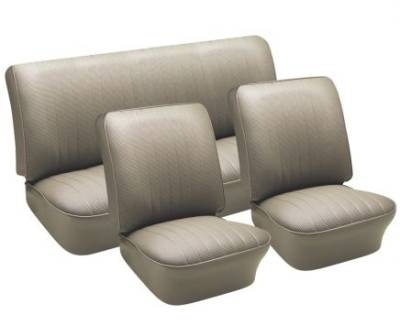 TMI Products - Front & Rear Vinyl Seat Upholstery, 1964-74 VW Type III, All Models, W/O Armrest
