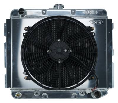 Cold Case - 68-73 B,C,E Body BB Aluminum Performance Radiator And 16 Inch Fan Kit AT 16x22.75 Inch Cold Case Radiators