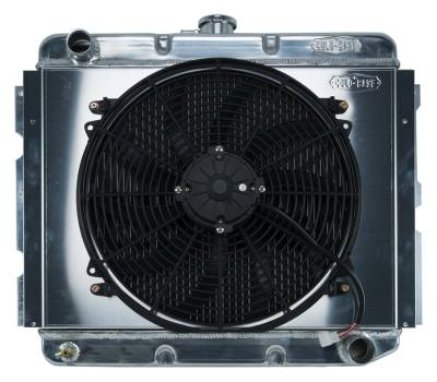 Cold Case - 68-73 B,C,E Body BB Aluminum Performance Radiator And 16 Inch Fan Kit MT 16x22.75 Inch Cold Case Radiators