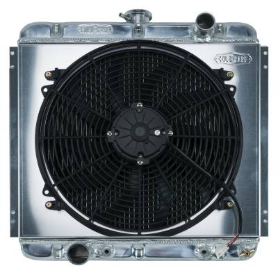 Cold Case - 67-70 Mustang 20 Inch Aluminum Performance Radiator And 16 Inch Fan Kit AT Cold Case Radiators