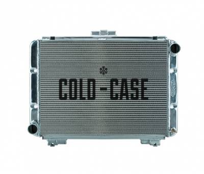 Cold Case - 64 Galaxie Side Tank Aluminum Performance Radiator Manual Transmission Cold Case Radiators