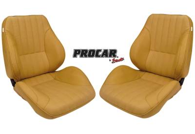 ProCar by SCAT - Rally 1050 Series Reclining Lowback Seat -Beige Vinyl- Pair