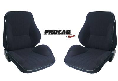 ProCar by SCAT - Rally 1050 Series Reclining Lowback Seat -Black Velour- Pair
