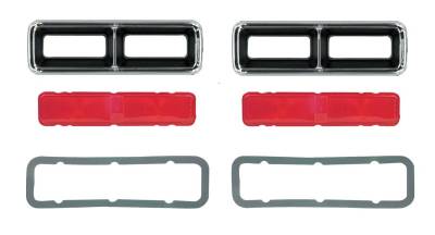 OER - 1968 Camaro RS Complete Replacement Tail Light Set, Bezels, Lens, Right & Left