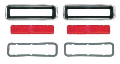 OER - 1967 Camaro RS Complete Replacement Tail Light Set, Bezels, Lens, Right & Left