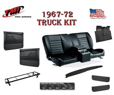 TMI Products - 1967-72 Chevy & GMC Truck Sport Pro-Series Interior Kit w/Bench Seat