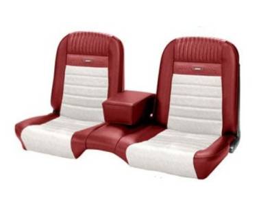 Mustang Upholstery - Seat Upholstery - TMI Products - Deluxe Pony Upholstery for 1964 1/2 - 1966 Mustang Coupe w/Bench Seat Front/Rear