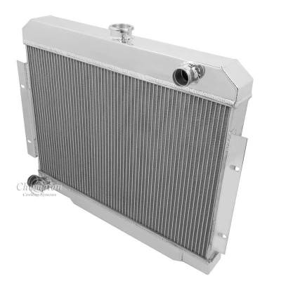 Champion Cooling Systems - Two Row Aluminum Radiator for Jeep CJ6, Includes Fan & Shroud - Image 2