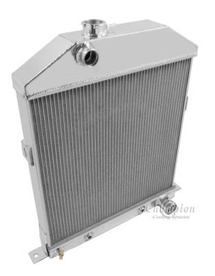 Champion Cooling Systems - Champion Cooling 3 Row Aluminum Radiator 1942 to 1948 Ford and Mercury Cars w/Chevy Config CC46CH - Image 2