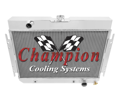 Champion Cooling Systems - Champion Three Row Aluminum Radiator Combo 1963-1968 GM Impala Bel Air Chevelle FSCC289Combo - Image 2