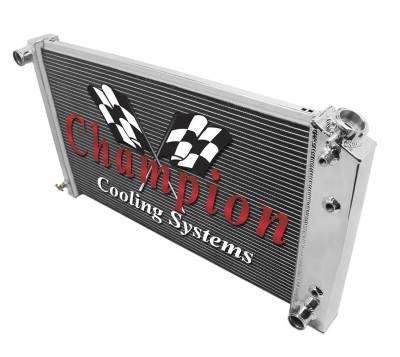 Champion Cooling Systems - Four Row All Aluminum Radiator Combo for 1968-1985 GM, Chevy, Buick, Olds, Pontiac FSMC161 - Image 2