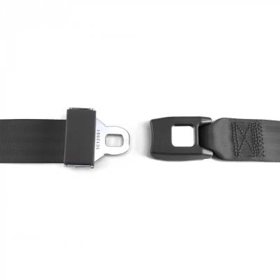 SafeTboy - 2 Point Charcoal Gray Lap Seat Belt, Standard Buckle, Pair - Image 2