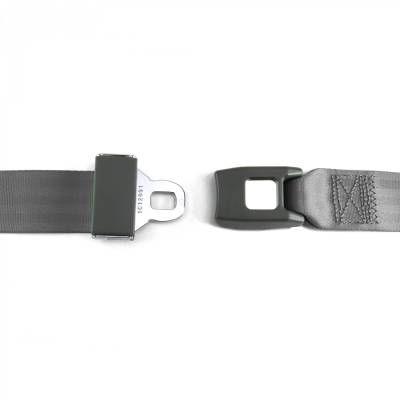 SafeTboy - 2 Point Gray Lap Seat Belt, Standard Buckle, Pair - Image 2