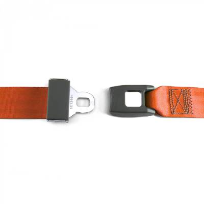 SafeTboy - 2 Point Orange Lap Seat Belt, Standard Buckle, Pair - Image 2