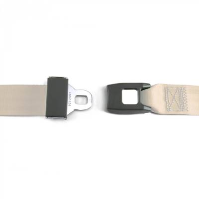 SafeTboy - 2 Point Offwhite Lap Seat Belt, Standard Buckle, Pair - Image 2