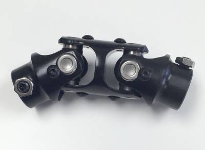 Steering Columns - RPC - Steering Shaft Double U Joint 3/4" Round x 1" DD Column Size Black Powder Coated